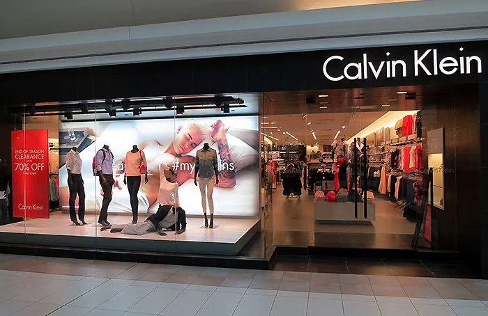 Calvin Klein front window SEG banner